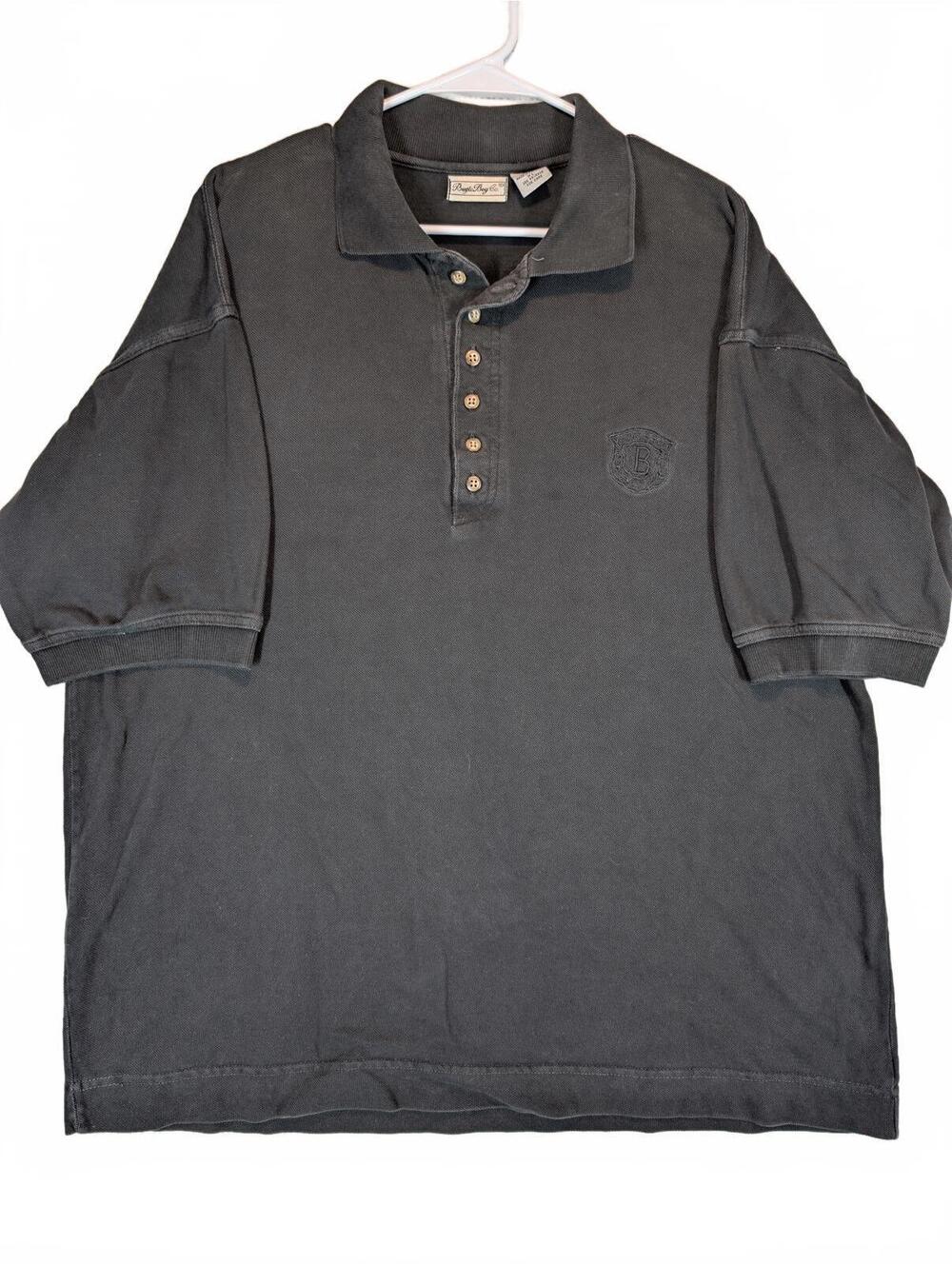 Bugle Boy Co Vintage Polo Shirt Embroidered Crest Short Sleeve Mens XL